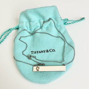 Tiffany & Co. - Sterling Silver Paloma Picasso Loving Heart Bar Pendant Necklace